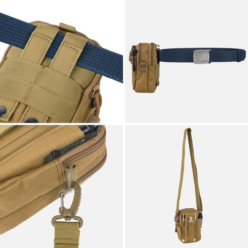 Laad afbeelding in Galerijviewer, flintronic Tactische Heuptassen, Molle EDC Pouch, Outdoor Heuptas+Haak, Utility Gadget Riemtas met Mobiele Telefoon Holster voor Sport, Wandelen, Kamperen, Reizen-Zwart - happygetfit.com
