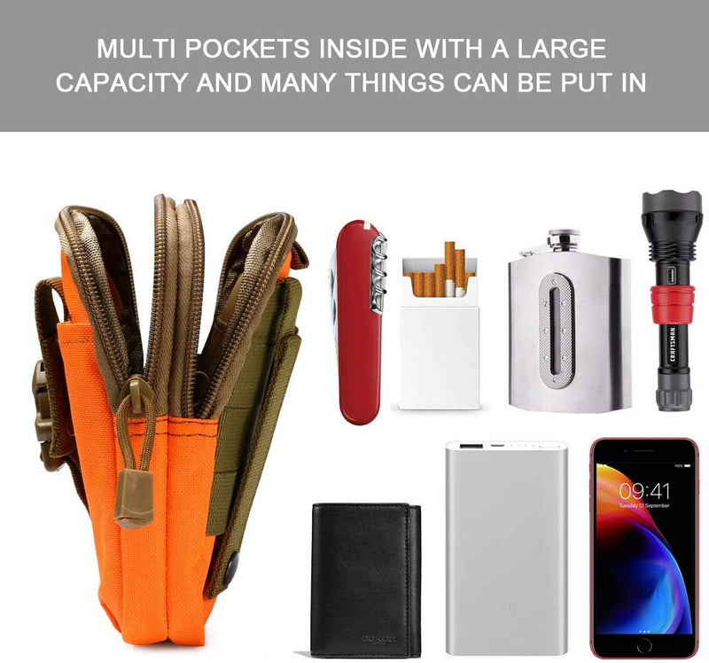 Laad afbeelding in Galerijviewer, flintronic Tactische Heuptassen, Molle EDC Pouch, Outdoor Heuptas+Haak, Utility Gadget Riemtas met Mobiele Telefoon Holster voor Sport, Wandelen, Kamperen, Reizen-Zwart - happygetfit.com
