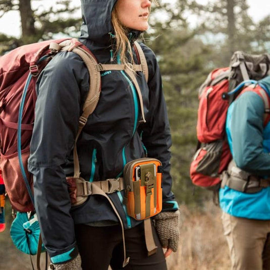 flintronic Tactische Heuptassen, Molle EDC Pouch, Outdoor Heuptas+Haak, Utility Gadget Riemtas met Mobiele Telefoon Holster voor Sport, Wandelen, Kamperen, Reizen-Zwart - happygetfit.com