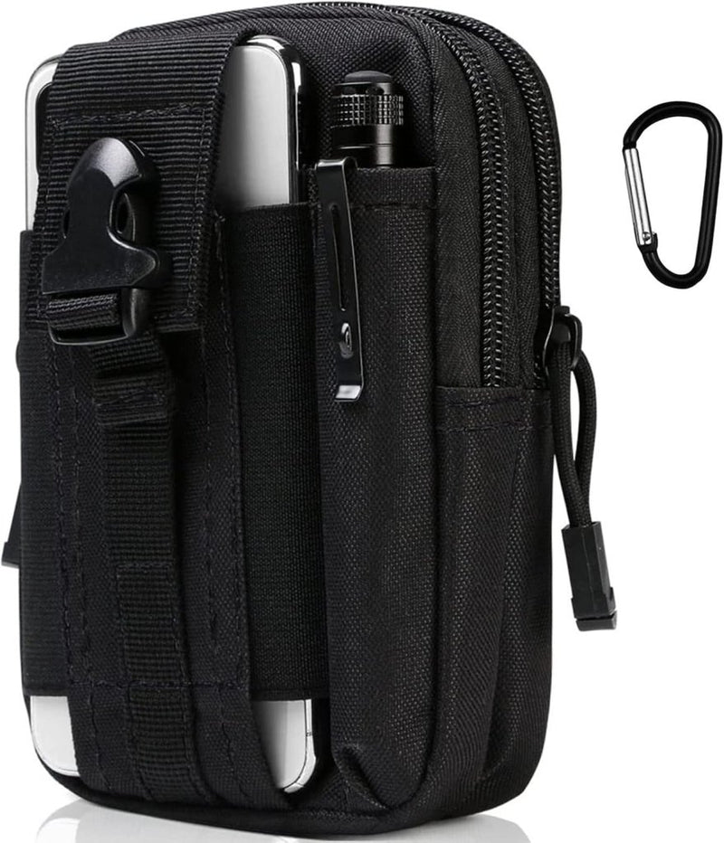 Laad afbeelding in Galerijviewer, flintronic Tactische Heuptassen, Molle EDC Pouch, Outdoor Heuptas+Haak, Utility Gadget Riemtas met Mobiele Telefoon Holster voor Sport, Wandelen, Kamperen, Reizen-Zwart - happygetfit.com
