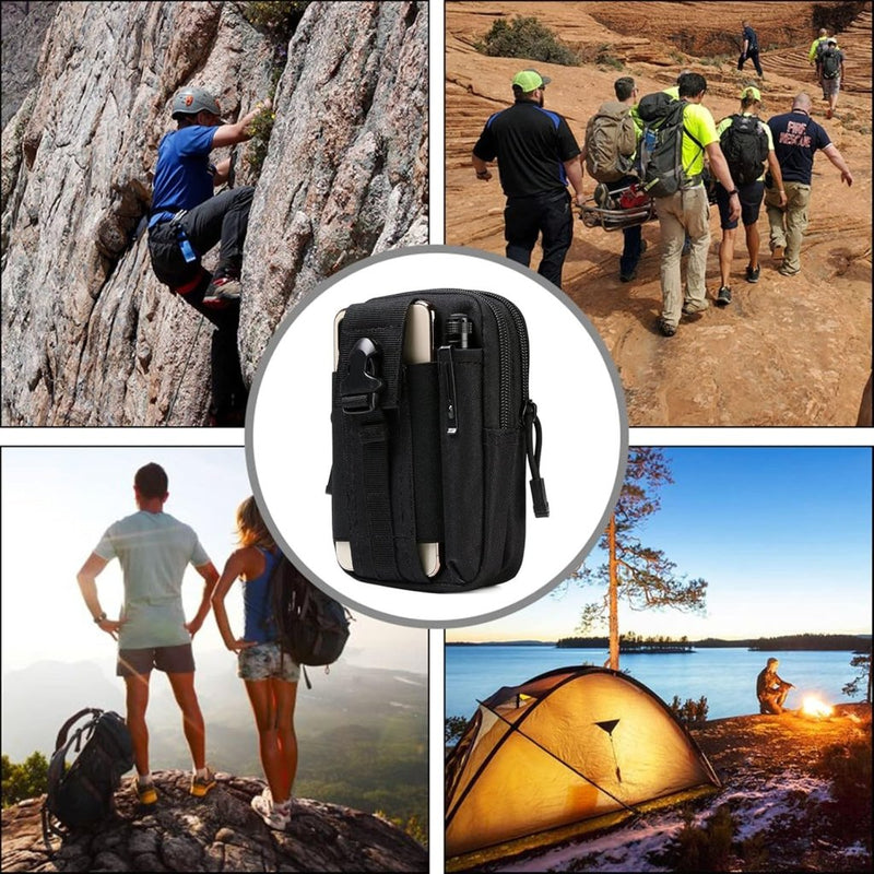 Laad afbeelding in Galerijviewer, flintronic Tactische Heuptassen, Molle EDC Pouch, Outdoor Heuptas+Haak, Utility Gadget Riemtas met Mobiele Telefoon Holster voor Sport, Wandelen, Kamperen, Reizen-Zwart - happygetfit.com
