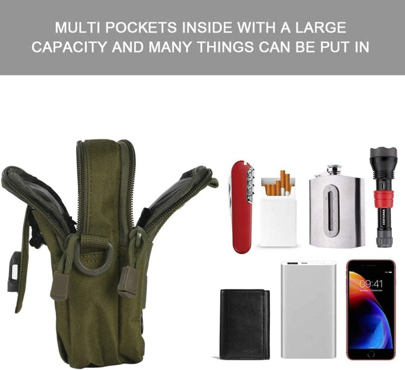 Laad afbeelding in Galerijviewer, flintronic Tactische Heuptassen, Molle EDC Pouch, Outdoor Heuptas+Haak, Utility Gadget Riemtas met Mobiele Telefoon Holster voor Sport, Wandelen, Kamperen, Reizen-Zwart - happygetfit.com
