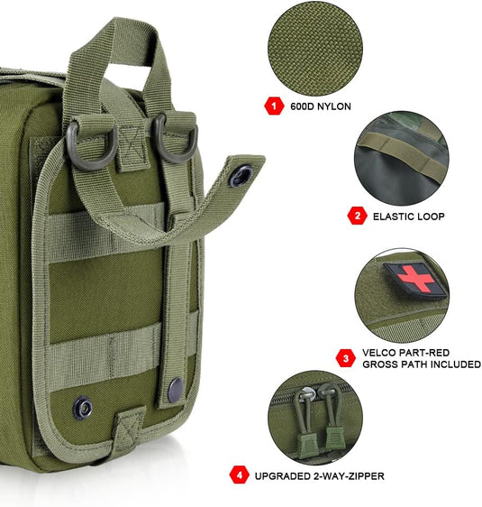 flintronic Tactische Heuptassen, Molle EDC Pouch, Outdoor Heuptas+Haak, Utility Gadget Riemtas met Mobiele Telefoon Holster voor Sport, Wandelen, Kamperen, Reizen-Zwart - happygetfit.com