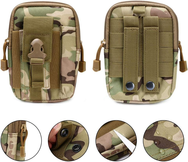 Laad afbeelding in Galerijviewer, flintronic Tactische Heuptassen, Molle EDC Pouch, Outdoor Heuptas+Haak, Utility Gadget Riemtas met Mobiele Telefoon Holster voor Sport, Wandelen, Kamperen, Reizen-Zwart - happygetfit.com
