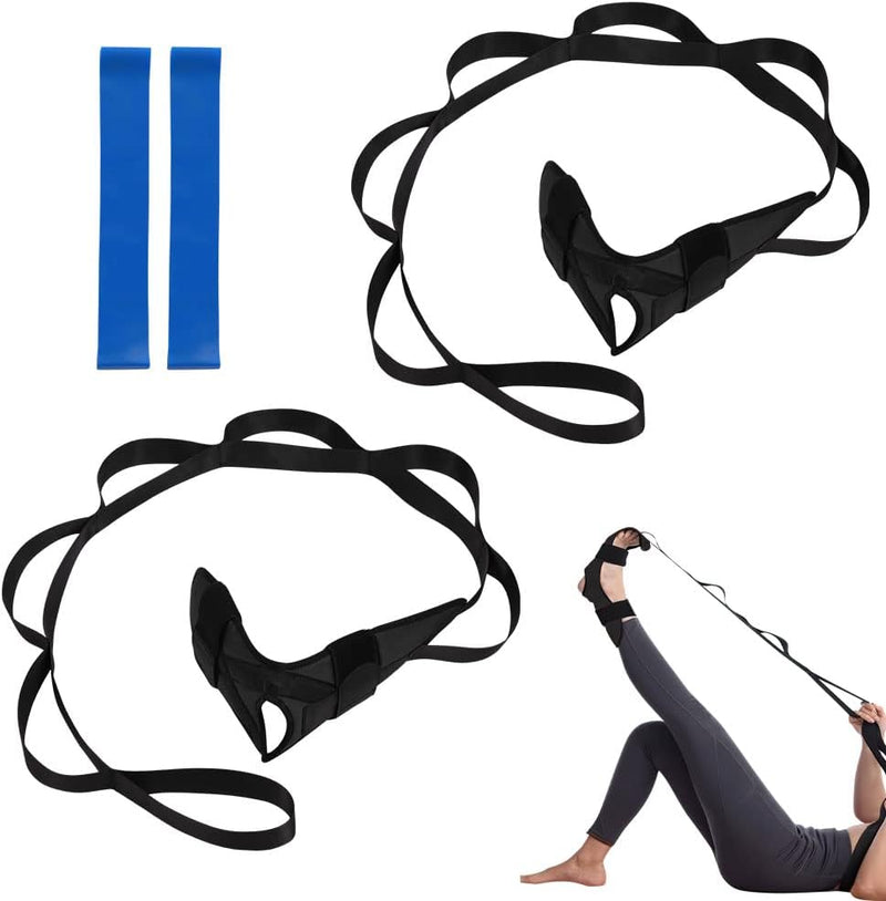 Load image into Gallery viewer, flintronic Yoga-stretchband, stretchband met 7 lussen, yoga stretchriem, zeer elastisch gymnastiekband met TPE-spanbanden, oefenlus voor het rekken van de beenspieren - happygetfit.com
