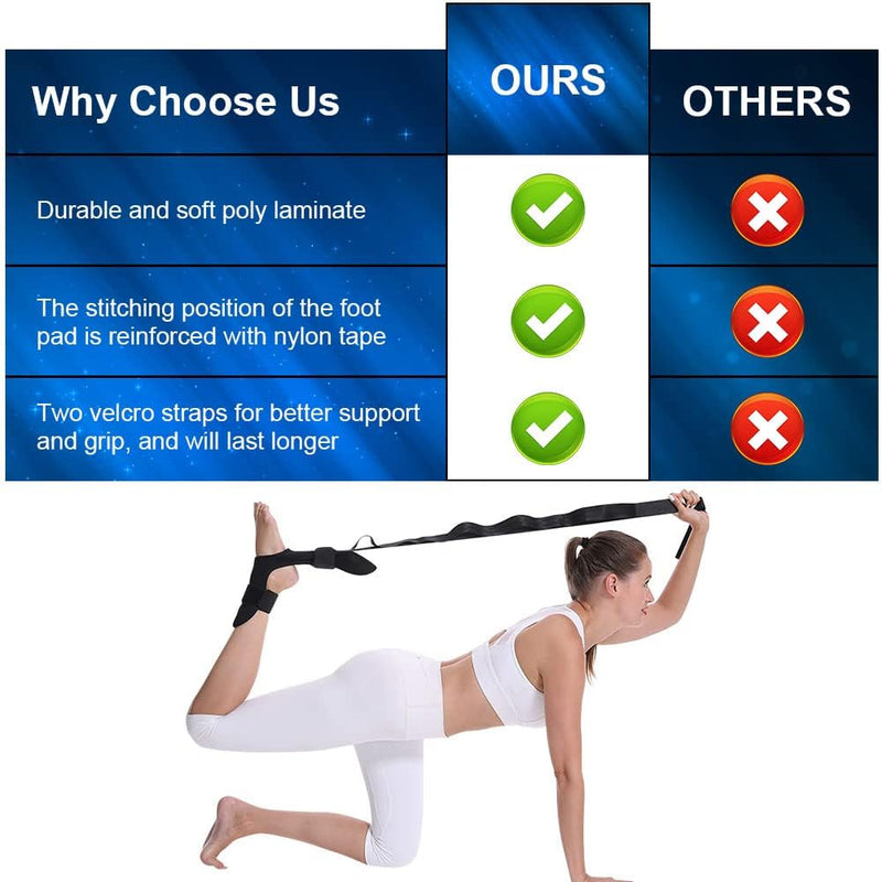 Load image into Gallery viewer, flintronic Yoga-stretchband, stretchband met 7 lussen, yoga stretchriem, zeer elastisch gymnastiekband met TPE-spanbanden, oefenlus voor het rekken van de beenspieren - happygetfit.com
