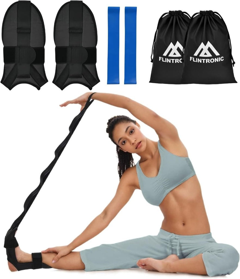 Load image into Gallery viewer, flintronic Yoga-stretchband, stretchband met 7 lussen, yoga stretchriem, zeer elastisch gymnastiekband met TPE-spanbanden, oefenlus voor het rekken van de beenspieren - happygetfit.com
