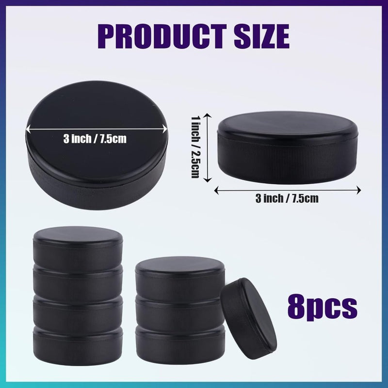 Laden Sie das Bild in Galerie -Viewer, Foam ijshockeypucks zwart 7,5 cm – 8 stuks - happygetfit.com
