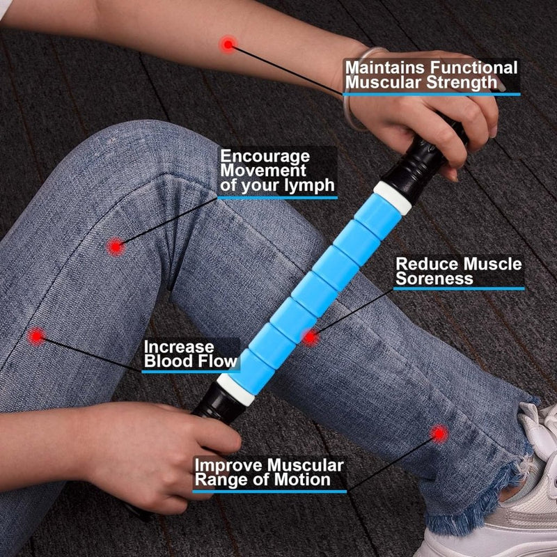 Laad afbeelding in Galerijviewer, Het gebruik van de &quot;Herstel sneller met onze foamroller – Massagerol voor spierverlichting&quot; op uw been biedt voordelen zoals het behouden van spierkracht, het stimuleren van de lymfestroom, het verminderen van pijn, het verbeteren van de bloedstroom en het verbeteren van het bewegingsbereik. De effectiviteit is vergelijkbaar met een diepe weefselmassage.
