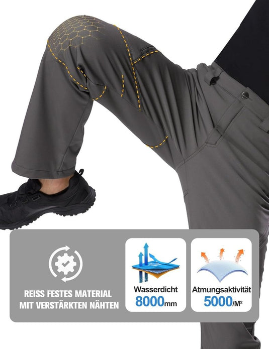 Free Soldier Winterskibroek voor heren, waterdicht, winddicht, softshell, gevoerd met fleece, voor wandelen. - happygetfit.com