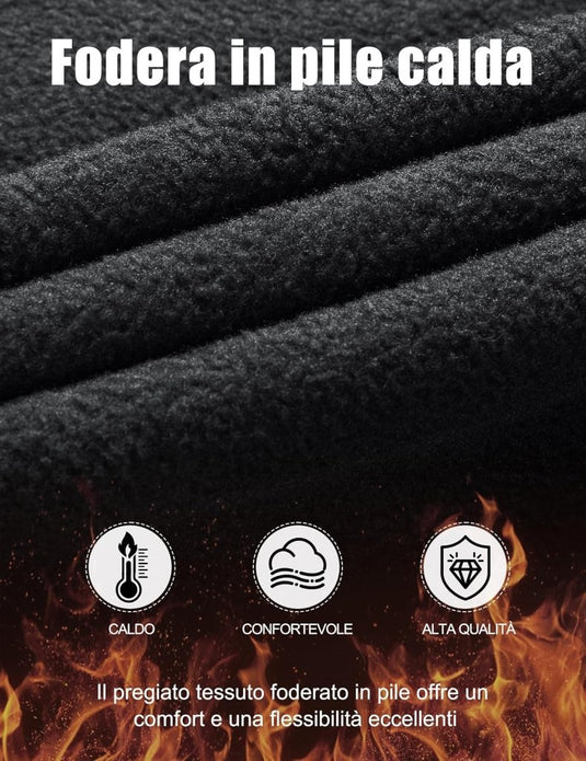 Free Soldier Winterskibroek voor heren, waterdicht, winddicht, softshell, gevoerd met fleece, voor wandelen. - happygetfit.com