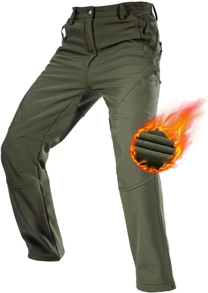 Laad afbeelding in Galerijviewer, Free Soldier Winterskibroek voor heren, waterdicht, winddicht, softshell, gevoerd met fleece, voor wandelen. - happygetfit.com
