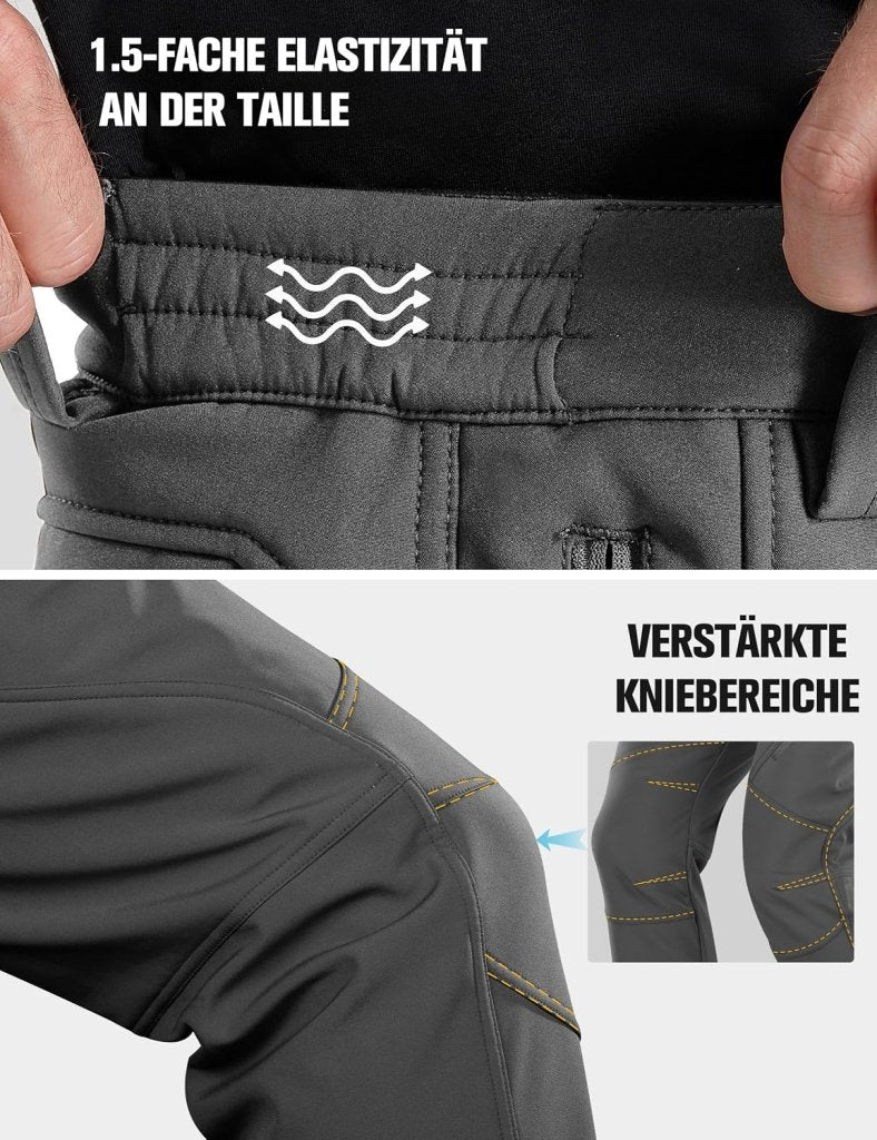 Laad afbeelding in Galerijviewer, Free Soldier Winterskibroek voor heren, waterdicht, winddicht, softshell, gevoerd met fleece, voor wandelen. - happygetfit.com
