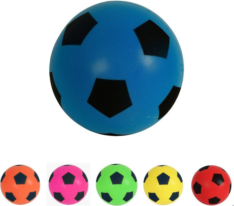 Laad afbeelding in Galerijviewer, Fun Sport 20cm Football Indoor/Outdoor BLUE Soft Sponge Foam Soccer Ball Size 5 - happygetfit.com

