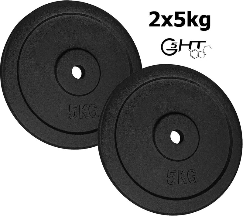 Laad afbeelding in Galerijviewer, G5 HT SPORT Halterschijven van gietijzer, gatdiameter: 25 mm, voor sportschool en thuisgymnastiek, 0,5 tot 20 kg, voor halters en lange halters - happygetfit.com

