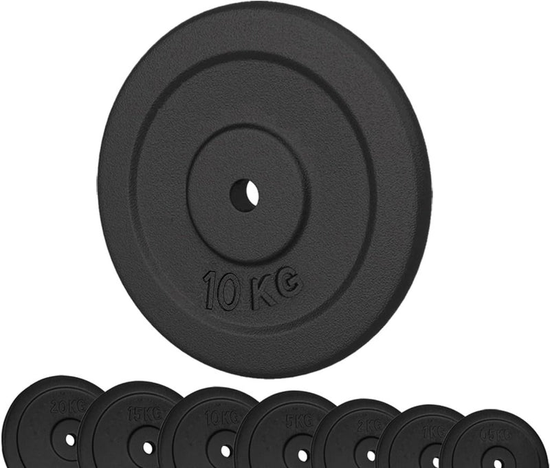 Laad afbeelding in Galerijviewer, G5 HT SPORT Halterschijven van gietijzer, gatdiameter: 25 mm, voor sportschool en thuisgymnastiek, 0,5 tot 20 kg, voor halters en lange halters - happygetfit.com
