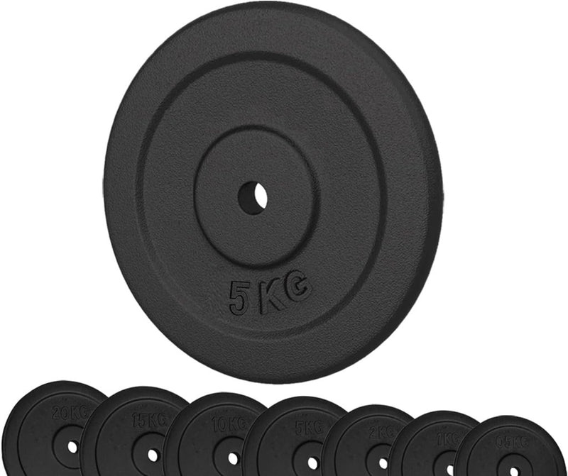 Laad afbeelding in Galerijviewer, G5 HT SPORT Halterschijven van gietijzer, gatdiameter: 25 mm, voor sportschool en thuisgymnastiek, 0,5 tot 20 kg, voor halters en lange halters - happygetfit.com
