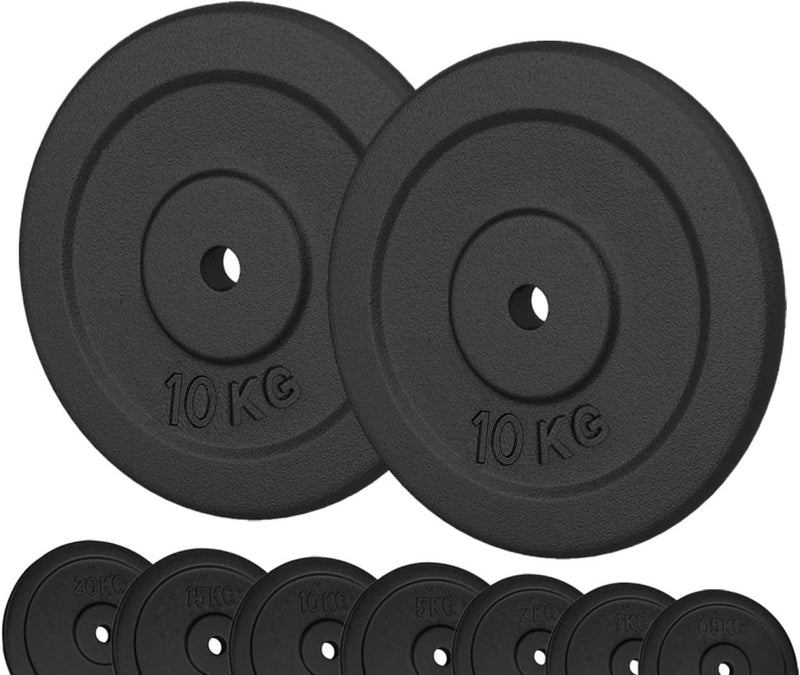 Laad afbeelding in Galerijviewer, G5 HT SPORT Halterschijven van gietijzer, gatdiameter: 25 mm, voor sportschool en thuisgymnastiek, 0,5 tot 20 kg, voor halters en lange halters - happygetfit.com
