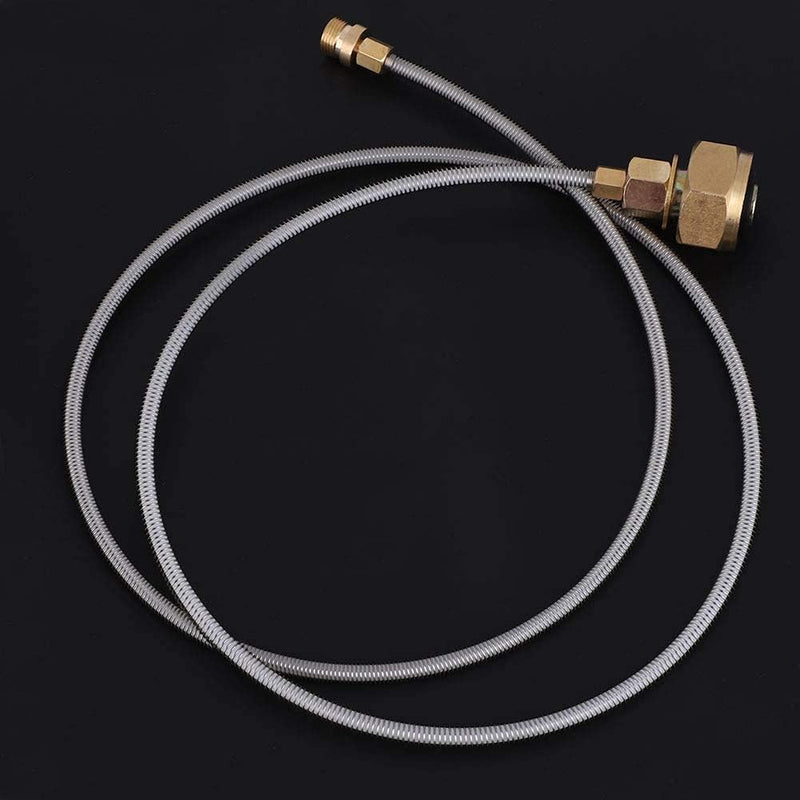 Carica l’immagine nel visualizzatore della galleria, Gasfles adapter met koperen aansluiting en nylon slang van 110 cm voor campingkooktoestellen – LPG adapter – kampeerbenodigdheden - happygetfit.com
