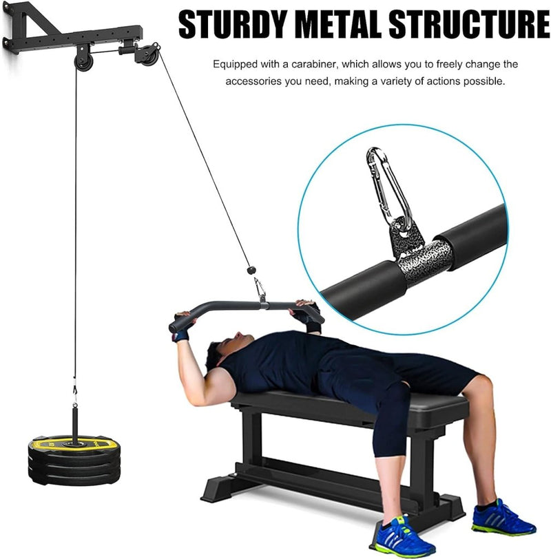 Załaduj obraz do przeglądarki galerii, Gebogen lat pulldown bar met EVA handgrepen tot 136 kg – kabelstang – fitness accessoire - happygetfit.com
