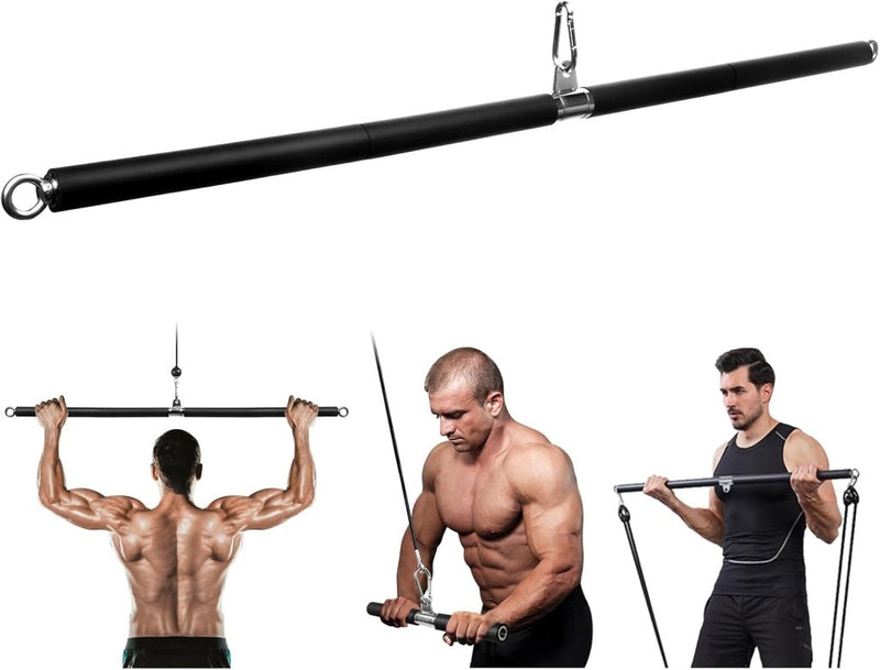 Załaduj obraz do przeglądarki galerii, Gebogen lat pulldown bar met EVA handgrepen tot 136 kg – kabelstang – fitness accessoire - happygetfit.com
