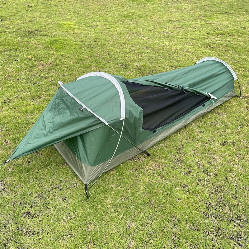 Load image into Gallery viewer, GEERTOP Ultralight 1-persoons waterdichte bivy tent, groen, outdoor slaapzak, camping bivvy bag deken herbruikbaar voor outdoor camping wandelen - happygetfit.com

