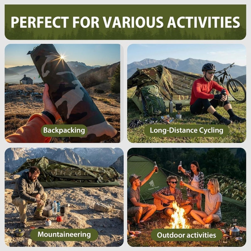Load image into Gallery viewer, GEERTOP Ultralight Single Person Bivy Tent for Camp Waterproof 1 Man Tent for Camping Hiking Backpacking Hunting Outdoor Survival Gear - Easy Set Up - happygetfit.com
