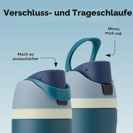 Geïsoleerde RVS drinkfles 710 ml met rietje en lekvrije dop – waterfles – thermosfles - happygetfit.com