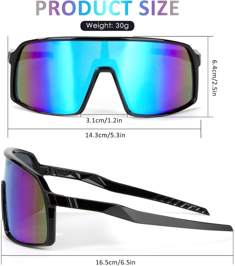 Laad afbeelding in Galerijviewer, Gepolariseerde fietsbril voor heren met UV400 bescherming en antislip neuspads – sportzonnebril – wielerbril - happygetfit.com

