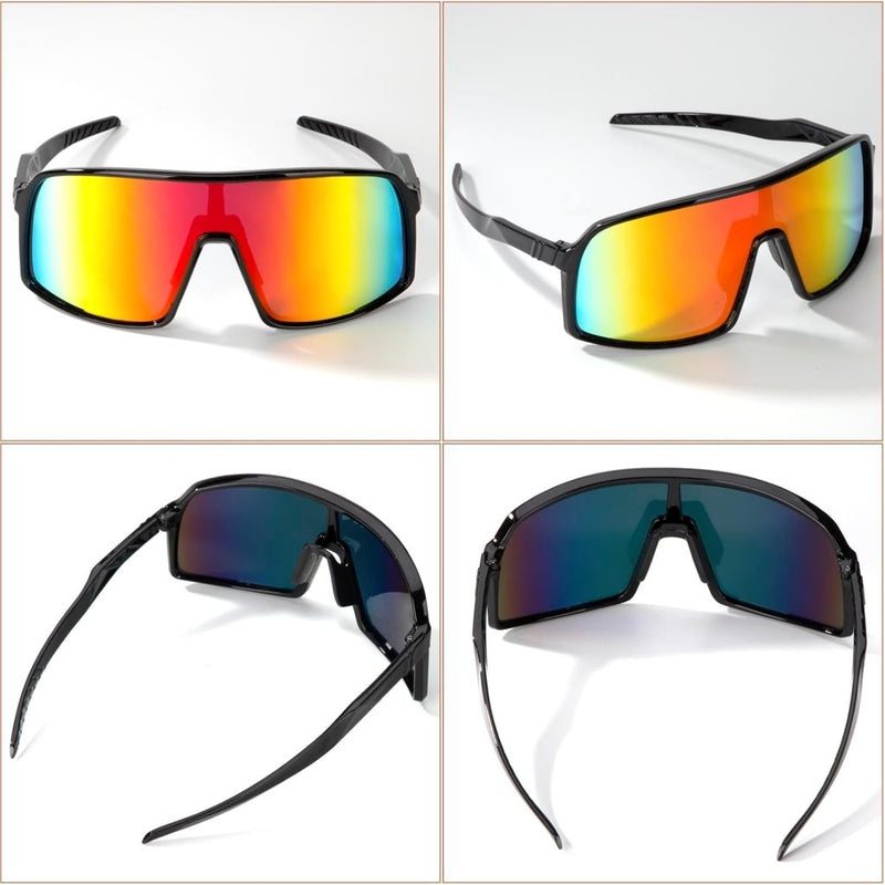 Laad afbeelding in Galerijviewer, Gepolariseerde fietsbril voor heren met UV400 bescherming en antislip neuspads – sportzonnebril – wielerbril - happygetfit.com
