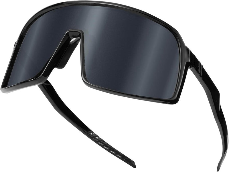 Laad afbeelding in Galerijviewer, Gepolariseerde fietsbril voor heren met UV400 bescherming en antislip neuspads – sportzonnebril – wielerbril - happygetfit.com
