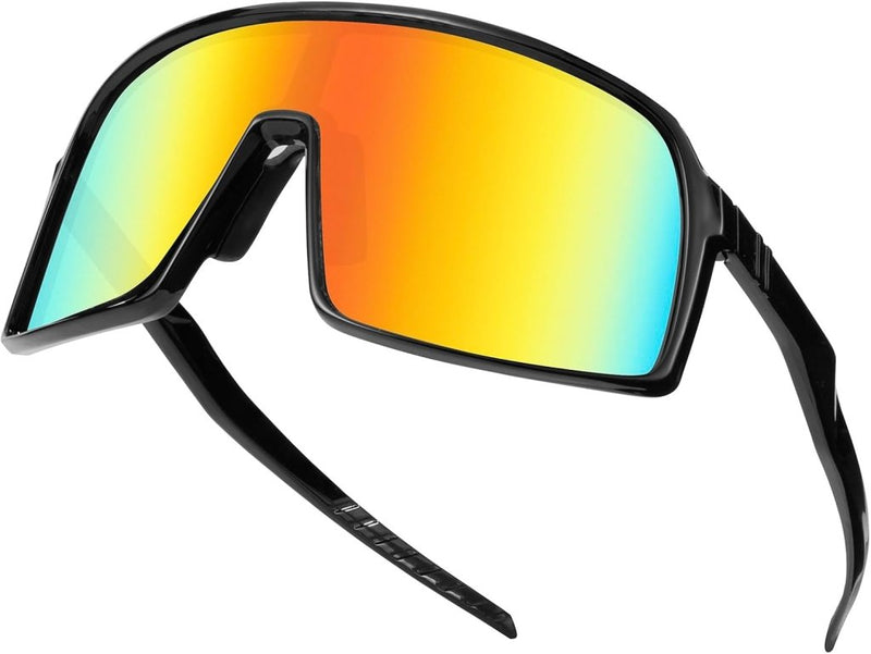 Laad afbeelding in Galerijviewer, Gepolariseerde fietsbril voor heren met UV400 bescherming en antislip neuspads – sportzonnebril – wielerbril - happygetfit.com
