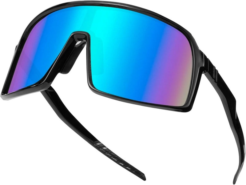 Laad afbeelding in Galerijviewer, Gepolariseerde fietsbril voor heren met UV400 bescherming en antislip neuspads – sportzonnebril – wielerbril - happygetfit.com
