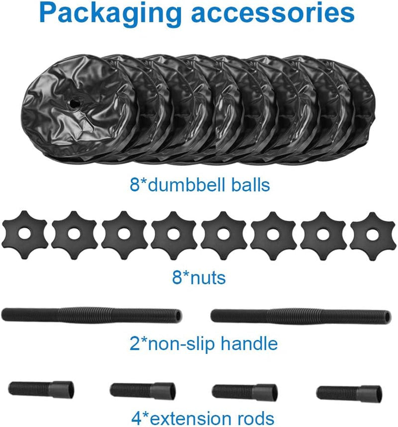 Load image into Gallery viewer, gewichten set 6/8/16kg 2 in 1 halters verstelbaar, halterset fitness, Water Dumbbells, travel dumbebll - happygetfit.com
