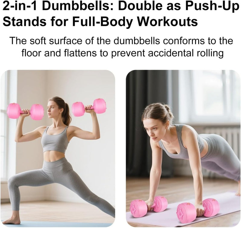 Load image into Gallery viewer, gewichten set 6/8/16kg 2 in 1 halters verstelbaar, halterset fitness, Water Dumbbells, travel dumbebll - happygetfit.com
