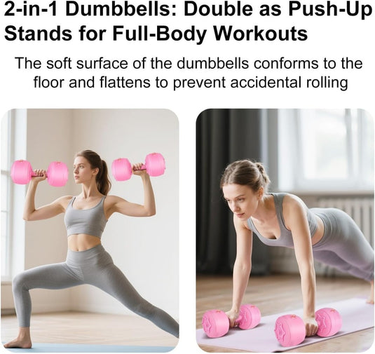gewichten set 6/8/16kg 2 in 1 halters verstelbaar, halterset fitness, Water Dumbbells, travel dumbebll - happygetfit.com