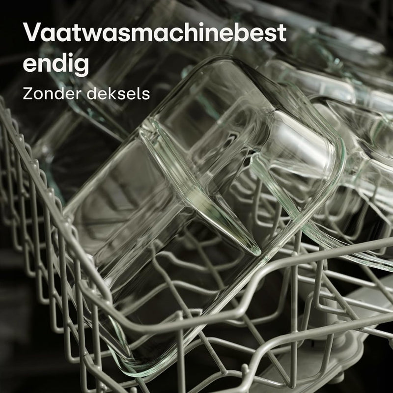 Laad afbeelding in Galerijviewer, Glazen meal prep bakjes set van 2 met 3 vakken - happygetfit.com
