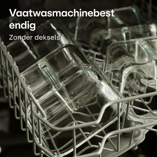 Glazen meal prep bakjes set van 2 met 3 vakken - happygetfit.com
