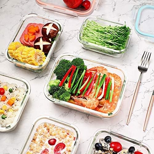 Laad afbeelding in Galerijviewer, Glazen vershoudbakjes set van 12 met deksels - happygetfit.com
