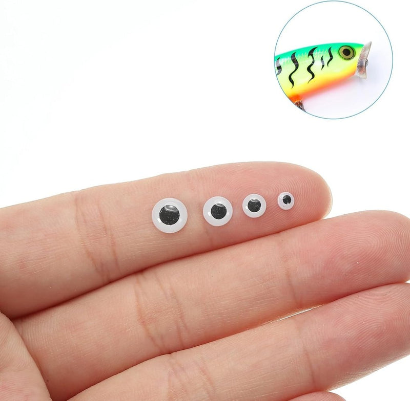 Laad afbeelding in Galerijviewer, Glow in the dark 3D visoog stickers 3 mm (300 stuks) - Lichtgevende kunstaas ogen - Vliegbinden &amp; visgerei accessoires - happygetfit.com
