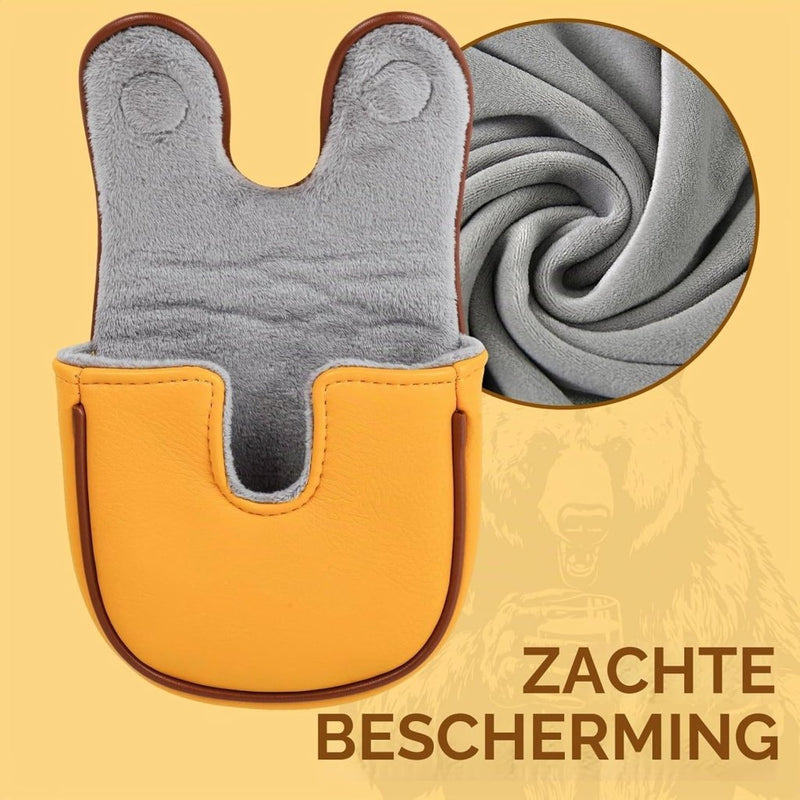 Carica l’immagine nel visualizzatore della galleria, Golf putter beschermhoes met bierdrinkende beer borduurwerk voor DF3 hamerputters – mallet headcover – putterbescherming - happygetfit.com
