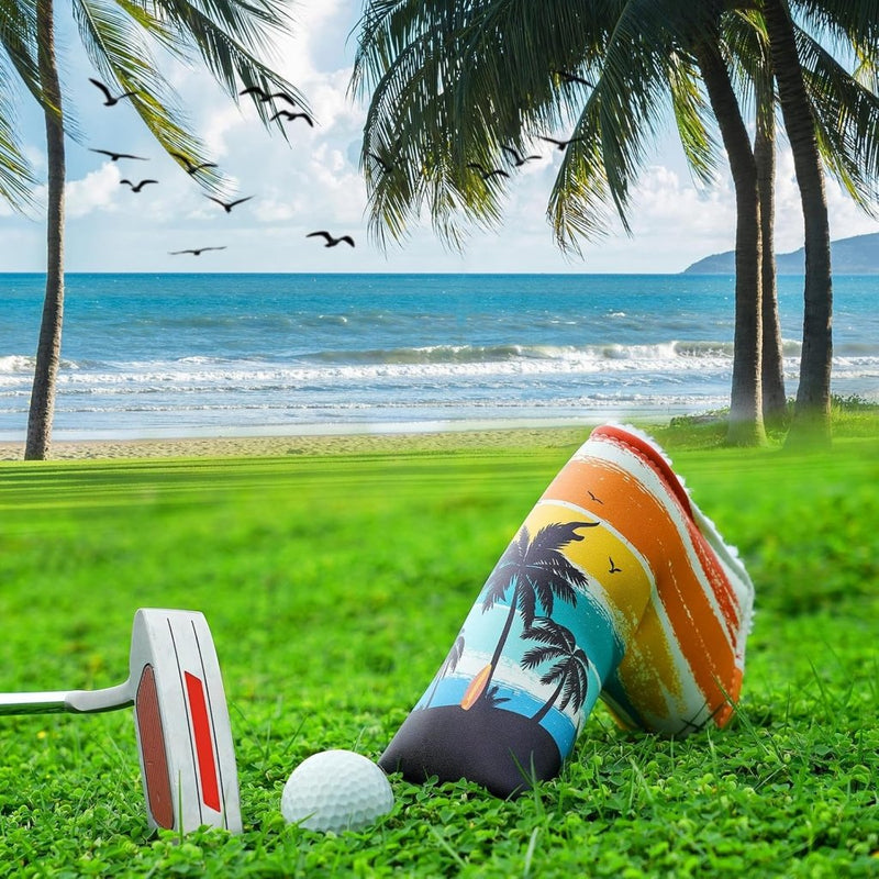Carica immagine in Galleria Viewer, Golf putter beschermhoes met magnetische sluiting 16,8 x 13 cm van kunstleer – putter headcover – golfclub bescherming - happygetfit.com
