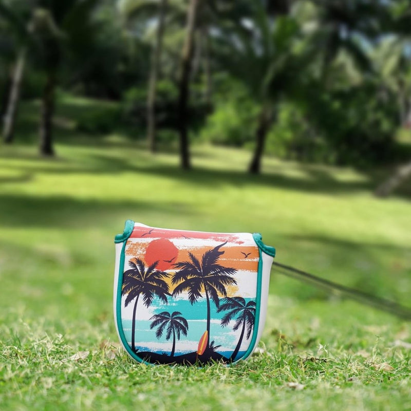 Carica l’immagine nel visualizzatore della galleria, Golf putter beschermhoes van kunstleer met magnetische sluiting voor half mallet putters – puttercover – golfclubhoes - happygetfit.com
