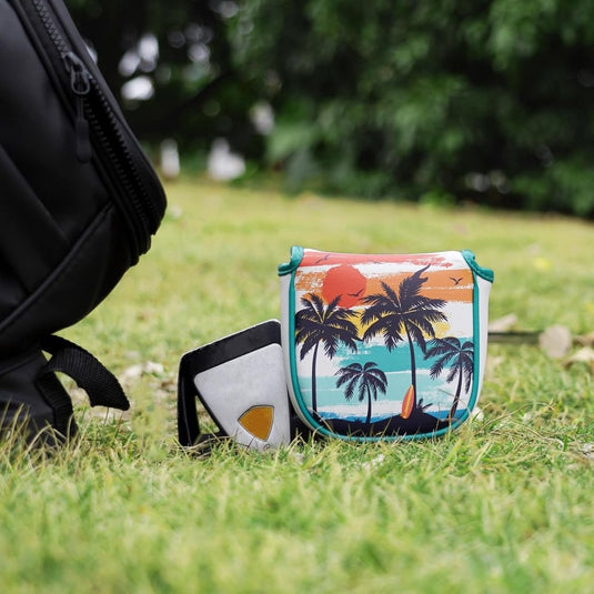Golf putter beschermhoes van kunstleer met magnetische sluiting voor half mallet putters – puttercover – golfclubhoes - happygetfit.com