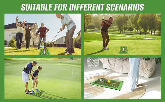 Golf trainingsmat voor Swing Detection Batting Analysis Swing Path and Correct Hitting Houding Golf Practice Mat, 25 x 50 cm, professionele golfoefenmat golfoefenapparaat voor binnen en buiten - happygetfit.com