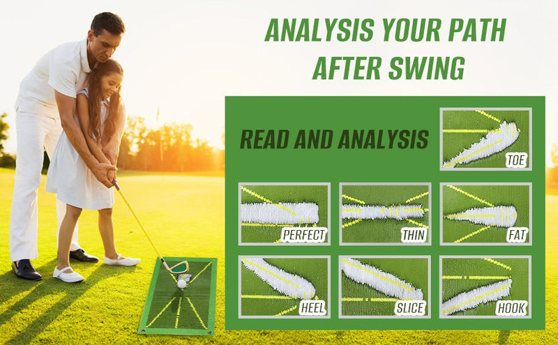 Laad afbeelding in Galerijviewer, Golf trainingsmat voor Swing Detection Batting Analysis Swing Path and Correct Hitting Houding Golf Practice Mat, 25 x 50 cm, professionele golfoefenmat golfoefenapparaat voor binnen en buiten - happygetfit.com
