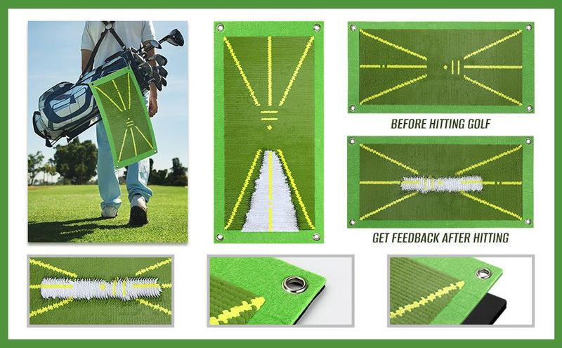 Laad afbeelding in Galerijviewer, Golf trainingsmat voor Swing Detection Batting Analysis Swing Path and Correct Hitting Houding Golf Practice Mat, 25 x 50 cm, professionele golfoefenmat golfoefenapparaat voor binnen en buiten - happygetfit.com
