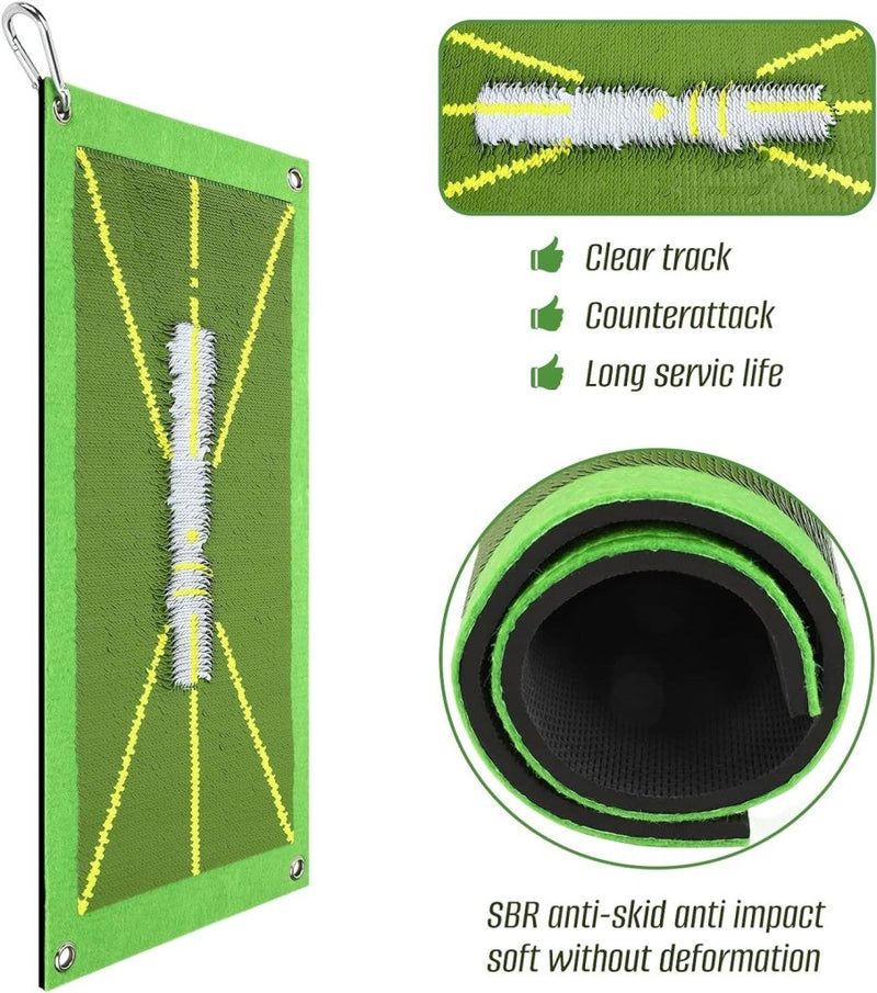 Laad afbeelding in Galerijviewer, Golf trainingsmat voor Swing Detection Batting Analysis Swing Path and Correct Hitting Houding Golf Practice Mat, 25 x 50 cm, professionele golfoefenmat golfoefenapparaat voor binnen en buiten - happygetfit.com
