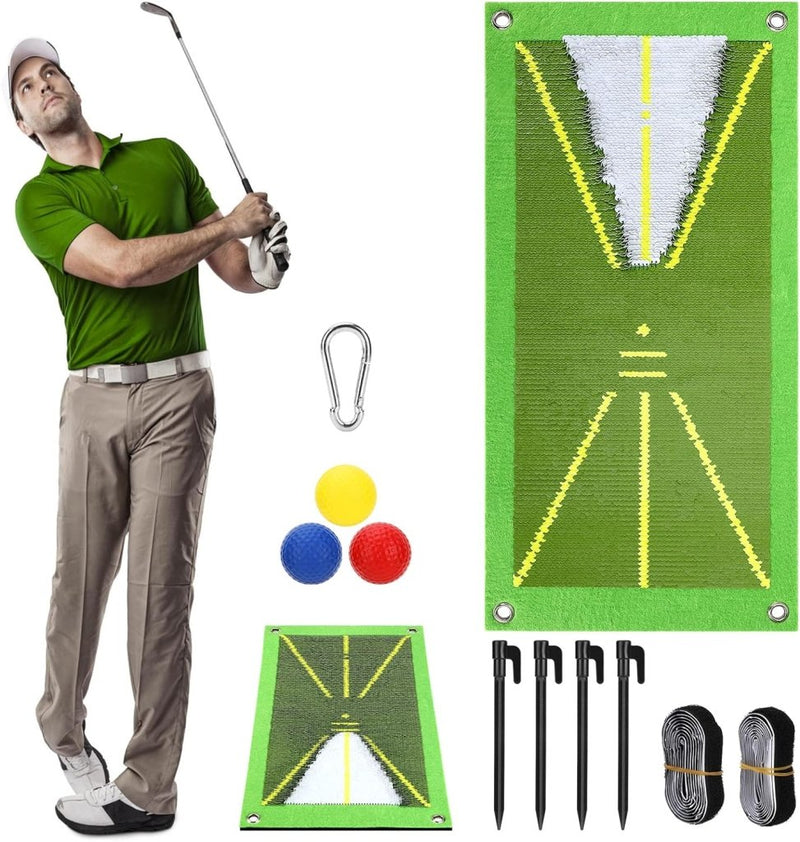 Laad afbeelding in Galerijviewer, Golf trainingsmat voor Swing Detection Batting Analysis Swing Path and Correct Hitting Houding Golf Practice Mat, 25 x 50 cm, professionele golfoefenmat golfoefenapparaat voor binnen en buiten - happygetfit.com
