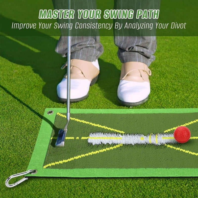 Laad afbeelding in Galerijviewer, Golf trainingsmat voor Swing Detection Batting Analysis Swing Path and Correct Hitting Houding Golf Practice Mat, 25 x 50 cm, professionele golfoefenmat golfoefenapparaat voor binnen en buiten - happygetfit.com
